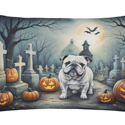 English Bulldog Spooky Halloween Throw Pillow