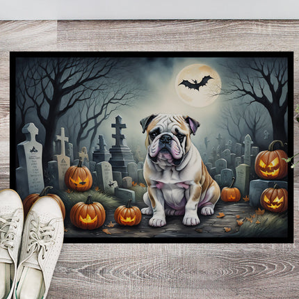 English Bulldog Spooky Halloween Doormat
