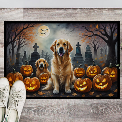 Golden Retriever Spooky Halloween Doormat