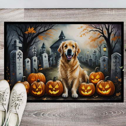 Golden Retriever Spooky Halloween Doormat