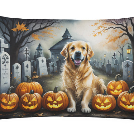 Golden Retriever Spooky Halloween Throw Pillow