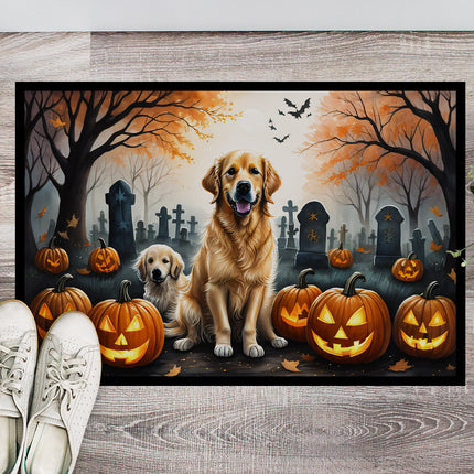 Golden Retriever Spooky Halloween Doormat