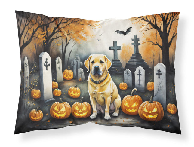 Yellow Labrador Retriever Spooky Halloween Standard Pillowcase