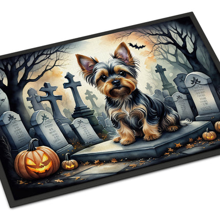 Yorkshire Terrier Spooky Halloween Doormat