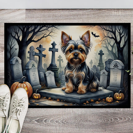 Yorkshire Terrier Spooky Halloween Doormat