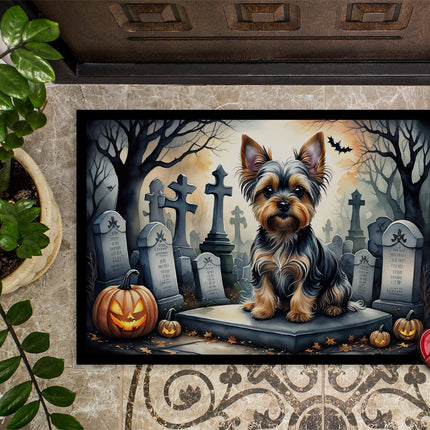 Yorkshire Terrier Spooky Halloween Doormat
