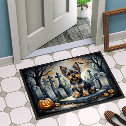 Yorkshire Terrier Spooky Halloween Doormat