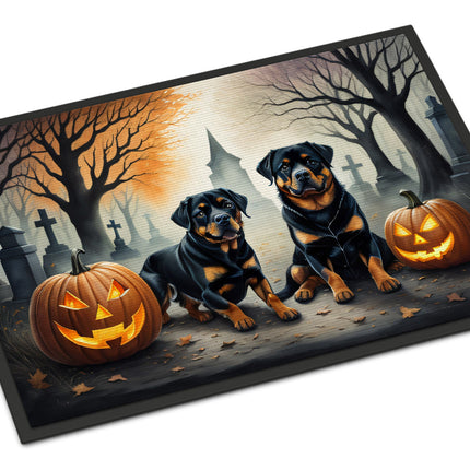 Rottweiler Spooky Halloween Doormat