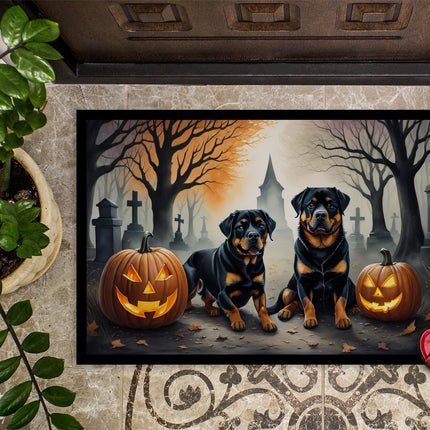 Rottweiler Spooky Halloween Doormat