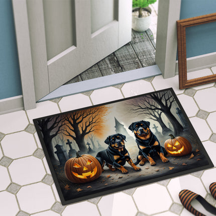 Rottweiler Spooky Halloween Doormat