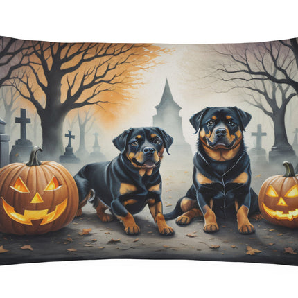 Rottweiler Spooky Halloween Throw Pillow