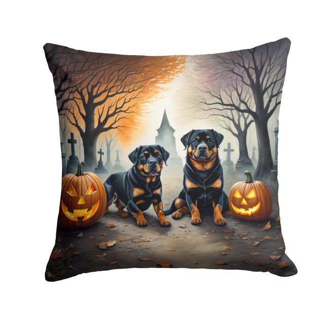 Rottweiler Spooky Halloween Throw Pillow