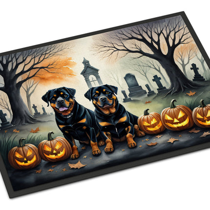 Rottweiler Spooky Halloween Doormat