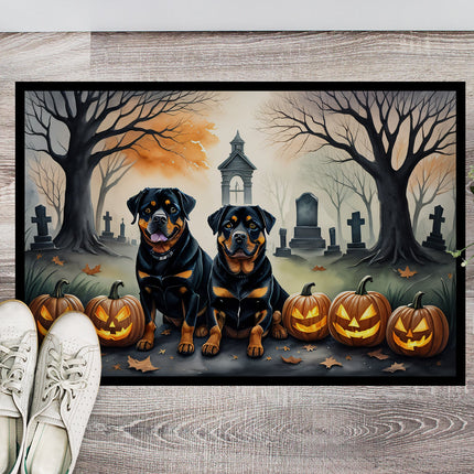 Rottweiler Spooky Halloween Doormat