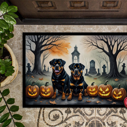 Rottweiler Spooky Halloween Doormat