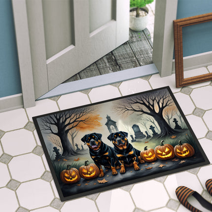 Rottweiler Spooky Halloween Doormat