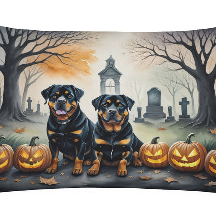 Rottweiler Spooky Halloween Throw Pillow
