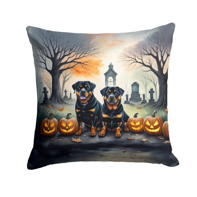 Rottweiler Spooky Halloween Throw Pillow