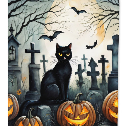 Black Cat Spooky Halloween House Flag