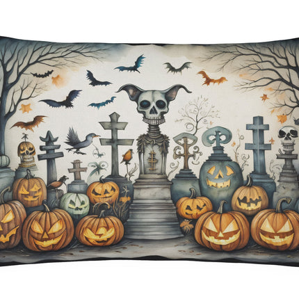 Pet Cemetery Spooky Halloween Throw Pillow
