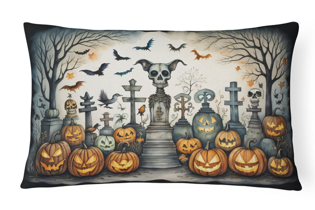 Pet Cemetery Spooky Halloween Throw Pillow