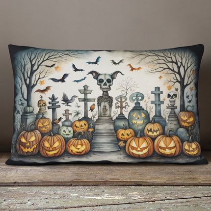 Pet Cemetery Spooky Halloween Throw Pillow