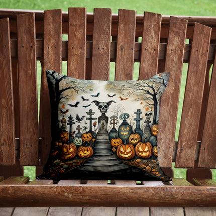 Pet Cemetery Spooky Halloween Throw Pillow