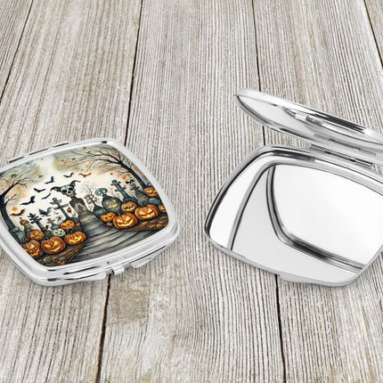Pet Cemetery Spooky Halloween Compact Mirror