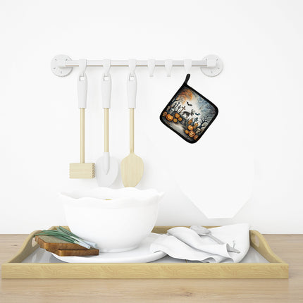 Pet Cemetery Spooky Halloween Pair of Pot Holders