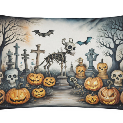 Pet Cemetery Spooky Halloween Throw Pillow