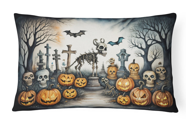 Pet Cemetery Spooky Halloween Throw Pillow