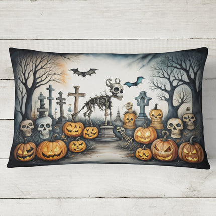 Pet Cemetery Spooky Halloween Throw Pillow