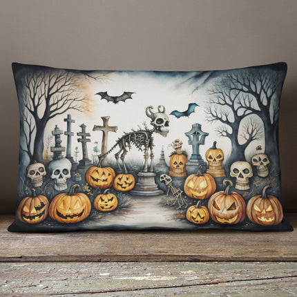 Pet Cemetery Spooky Halloween Throw Pillow