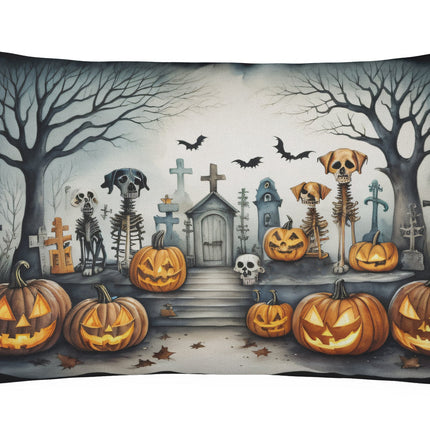 Pet Cemetery Spooky Halloween Throw Pillow
