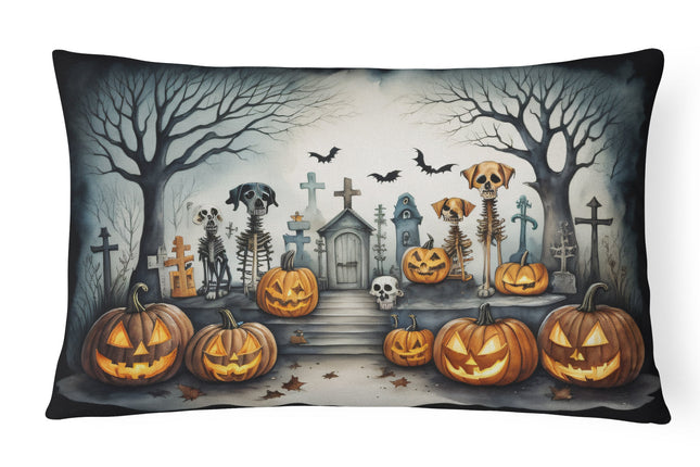 Pet Cemetery Spooky Halloween Throw Pillow