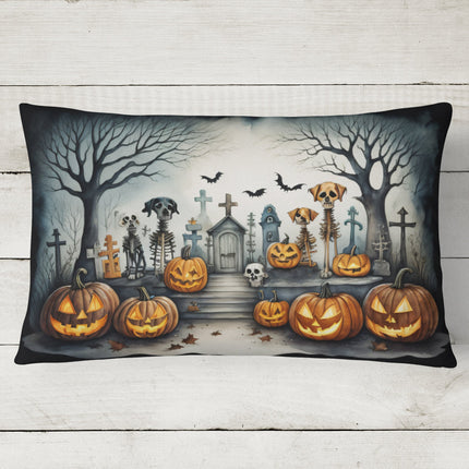 Pet Cemetery Spooky Halloween Throw Pillow