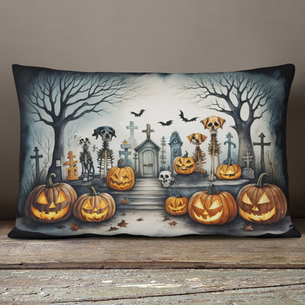 Pet Cemetery Spooky Halloween Throw Pillow