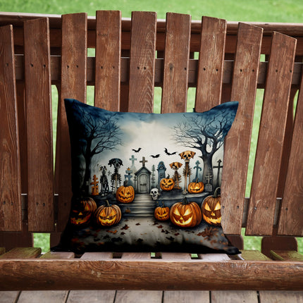 Pet Cemetery Spooky Halloween Throw Pillow