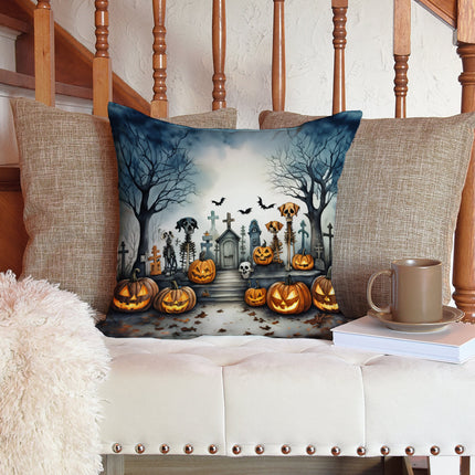Pet Cemetery Spooky Halloween Throw Pillow