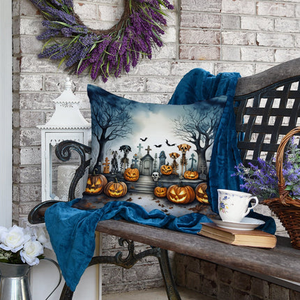 Pet Cemetery Spooky Halloween Throw Pillow