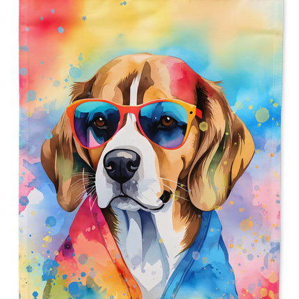 Beagle Hippie Dawg Garden Flag