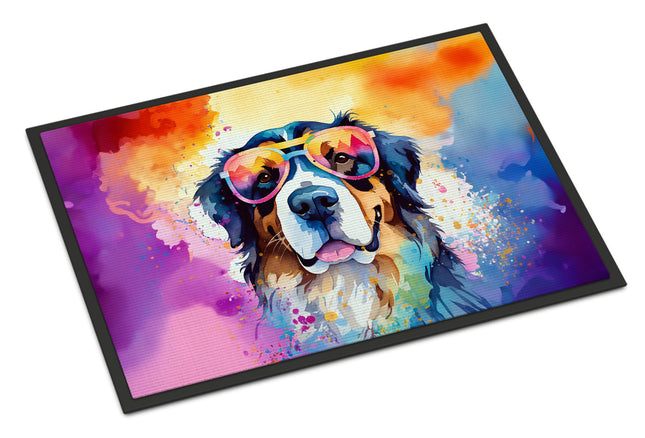 Bernese Mountain Dog Hippie Dawg Doormat