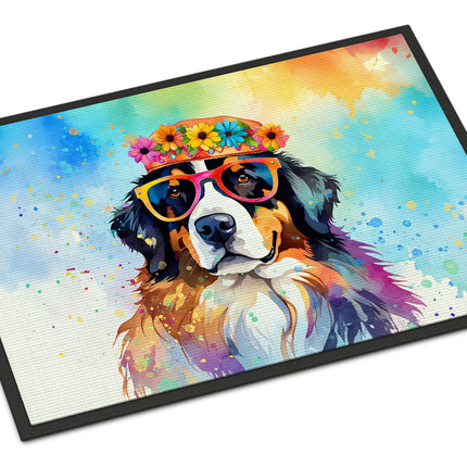 Bernese Mountain Dog Hippie Dawg Doormat