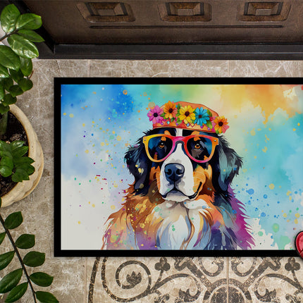 Bernese Mountain Dog Hippie Dawg Doormat