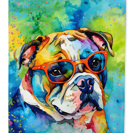 English Bulldog Hippie Dawg House Flag