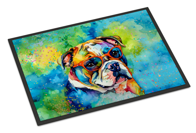 English Bulldog Hippie Dawg Doormat