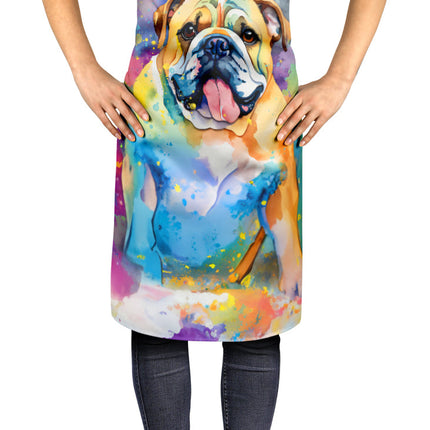 English Bulldog Hippie Dawg Apron