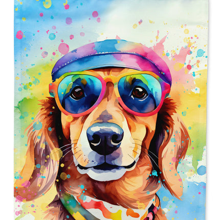 Dachshund Hippie Dawg Garden Flag