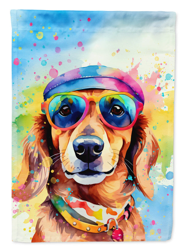 Dachshund Hippie Dawg Garden Flag