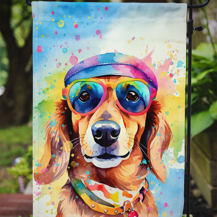 Dachshund Hippie Dawg Garden Flag